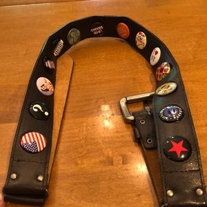 Little Earth Assorted Pins Leather Belt